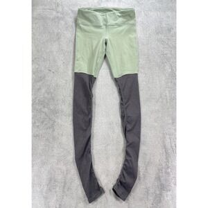Alo Yoga Goddess Leggings Womens Small Mint Green Charcoal Moisture Wicking